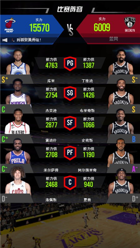 NBA美职篮范特西微信小游戏